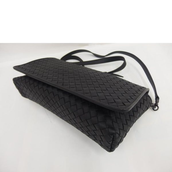 26498 3 Bottega Veneta Intrecciato Shoulder Bag Black