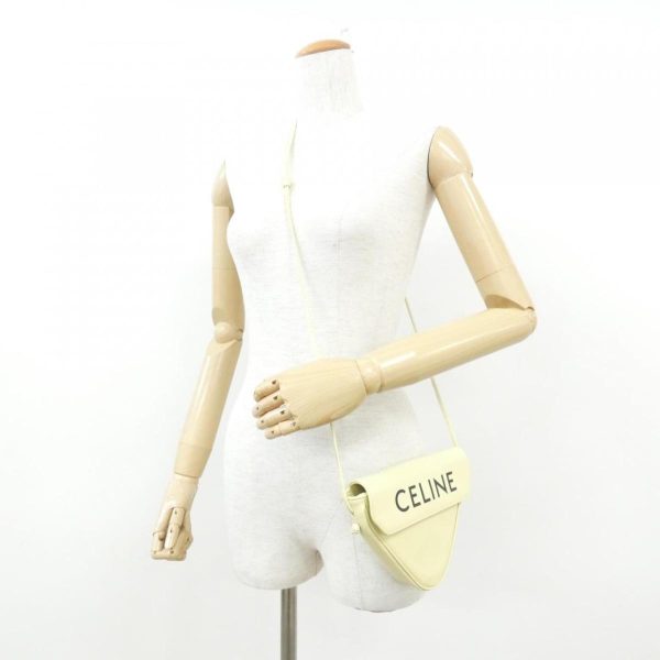 2700037662957 7 b Celine Triangle Shoulder Bag Pale