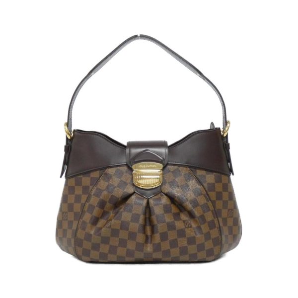 2700038383479 1 b Louis Vuitton Damier Sistine Medium Damier Ebene Canvas Shoulder Bag Brown