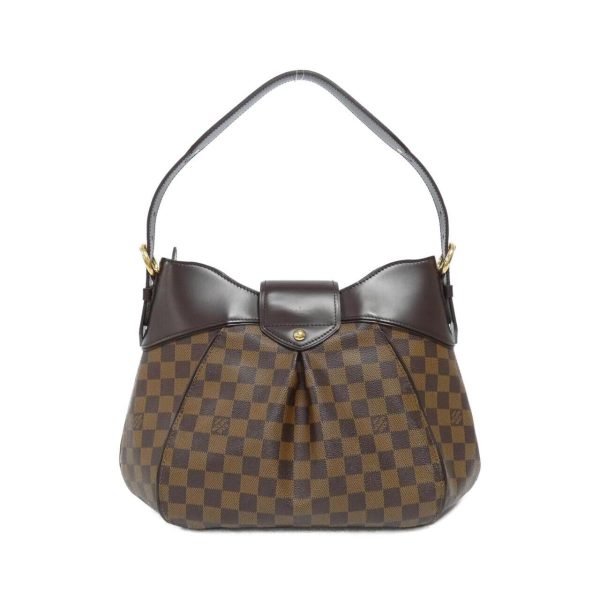 2700038383479 2 b Louis Vuitton Damier Sistine Medium Damier Ebene Canvas Shoulder Bag Brown