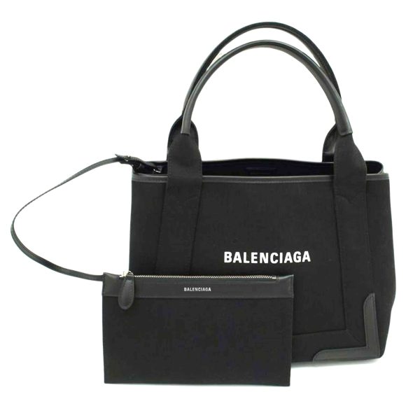 27694 1 Balenciaga Navy Cabas Bag Black