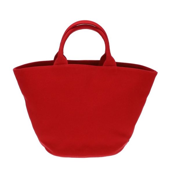 28004 2 Prada Canapa Fabric 2Way Tote Red