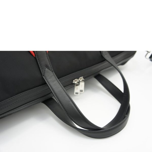 28447 4 Fendi Nylon 2way Boston Bag Black