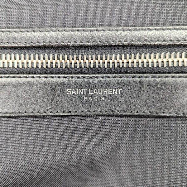 285 13 Saint Laurent Back Nylon Leather Pack Bag Black