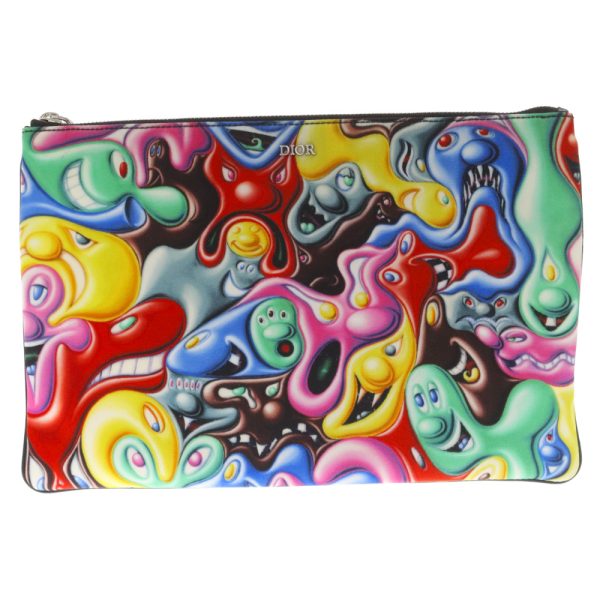 3024c020007 1 DIOR Kenny Scharf Clutch Bag Nylon Multicolor