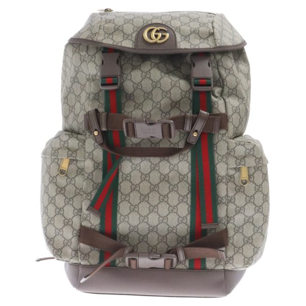 3024c050016 1 GUCCI Skateboarding Backpack Gg Supreme Canvas Brown