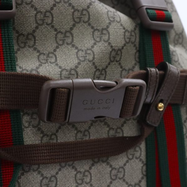 3024c050016 4 GUCCI Skateboarding Backpack Gg Supreme Canvas Brown