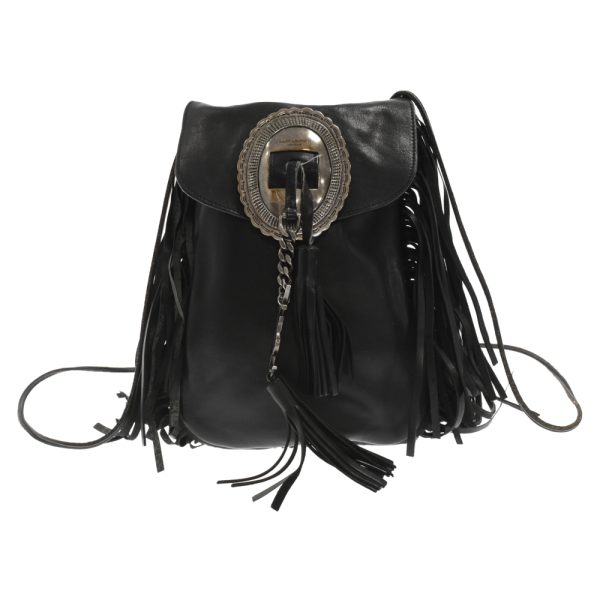 3024e080001 1 Saint Laurent Paris Antia Fringed Leather Shoulder Bag Black