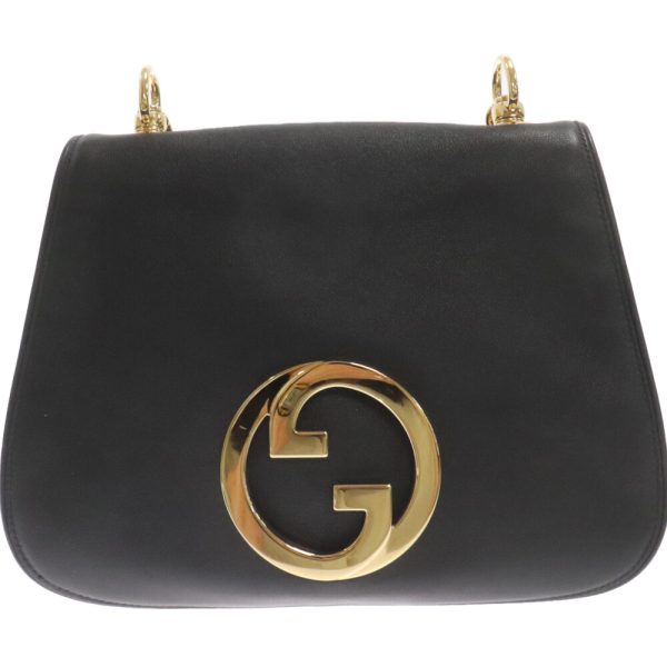 3024f060006 1 Gucci Blondie Medium Leather Shoulder Bag Leather Black