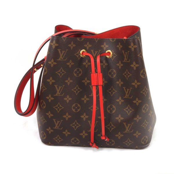 3100427 262n 1 Louis Vuitton Neonoe Shoulder Bag Brown Red