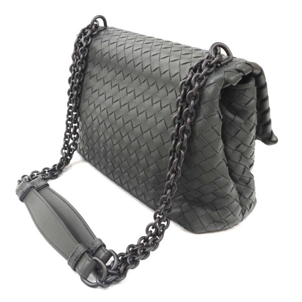 3100443 4n 2 Bottega Veneta Small Olympia Shoulder Bag Gray