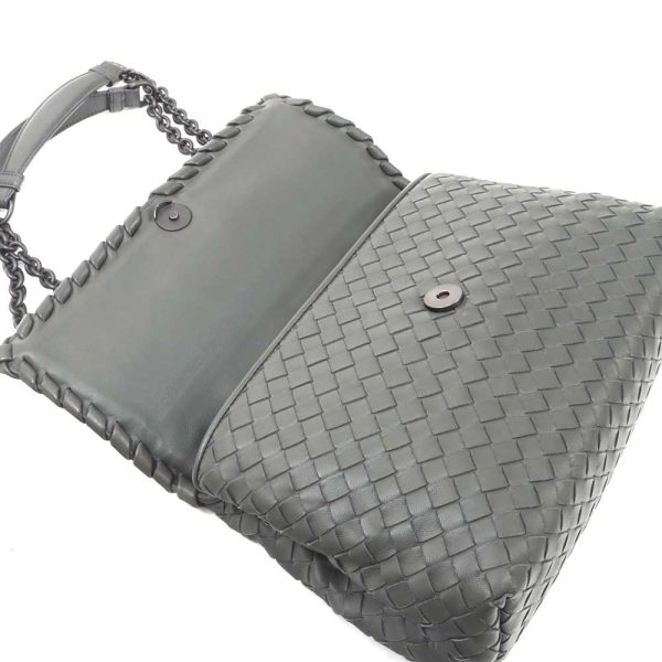 3100443 4n 7 Bottega Veneta Small Olympia Shoulder Bag Gray