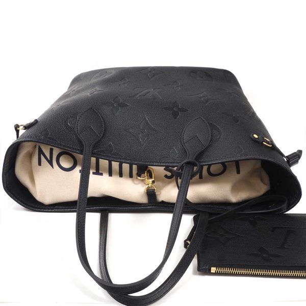 3100540 133n 10 Louis Vuitton Neverfull MM Monogram Empreinte Noir