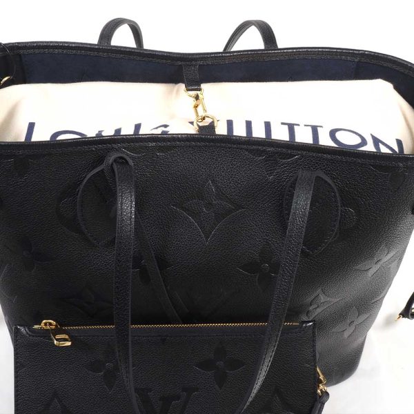 3100540 133n 8 Louis Vuitton Neverfull MM Monogram Empreinte Noir