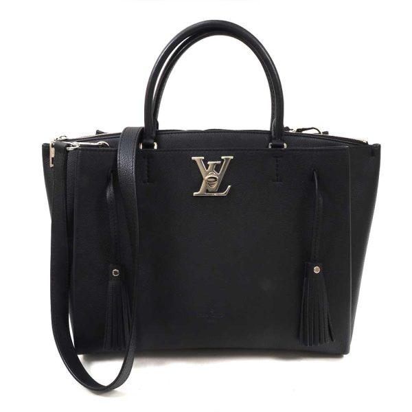 3100540 136n 1 Louis Vuitton Lock Me Tote Noir Black x Silver