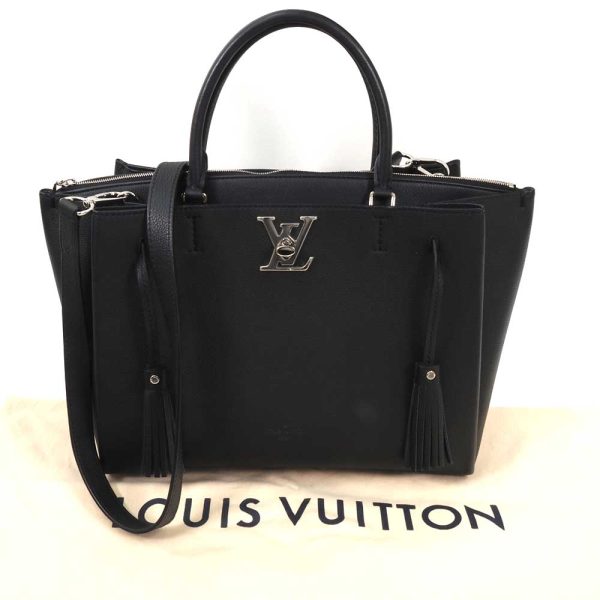 3100540 136n 14 Louis Vuitton Lock Me Tote Noir Black x Silver