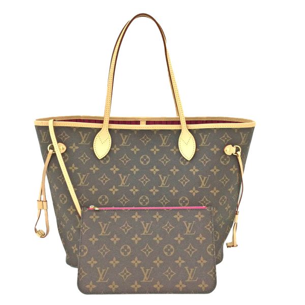 31005409317 27t Louis Vuitton Neverfull MM Tote Shoulder Bag Brown