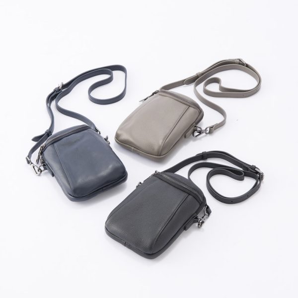 310100kmd290006 Nano Nano Leather Pochette Genuine Grey