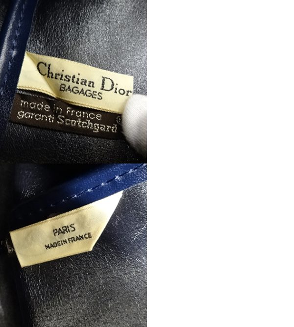 3126 8 Christian Dior Trotter Boston Vintage Bag Navy