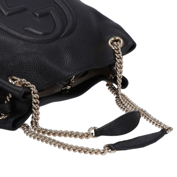 31355 4 Gucci Interlocking G Soho Leather Chain Tote