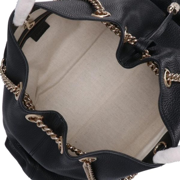 31355 5 Gucci Interlocking G Soho Leather Chain Tote