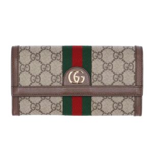 31827 1 Gucci GG Supreme Canvas Shoulder Bag BeigeBrown