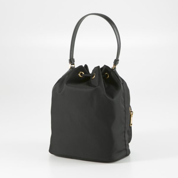 320100kwa290030 1 Prada Hand Tote Bag ReNylon Duet Drawstring ShoulderNero