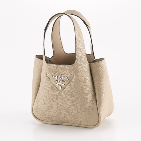 320200kwa390126 Prada Soft Mini Leather Handbag Beige