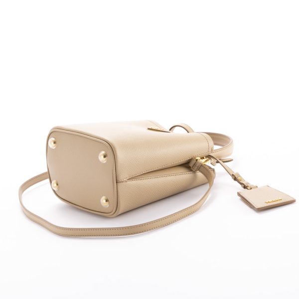 320200kwa490191 3 Prada Calf Panier SM Saffiano Small Bag Beige