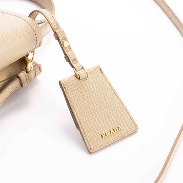 320200kwa490191 5 Prada Calf Panier SM Saffiano Small Bag Beige