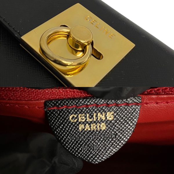 320h224451883 4 Celine Vintage Logo Ring Hardware Calf Leather 2Way Handbag