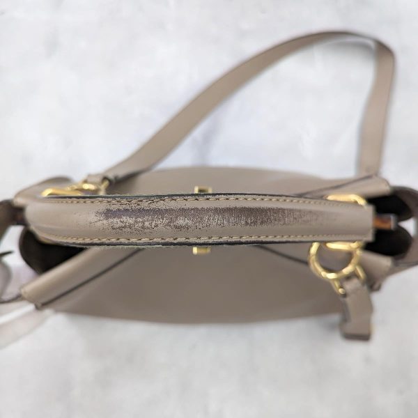 321 09 Fendi 2way Peekaboo Le Guiller Leather Beige