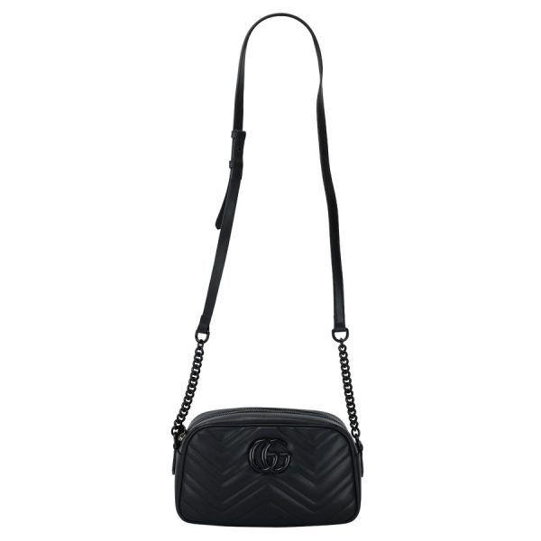 323b0805 01 04 Gucci GG Marmont Small Shoulder Bag Black