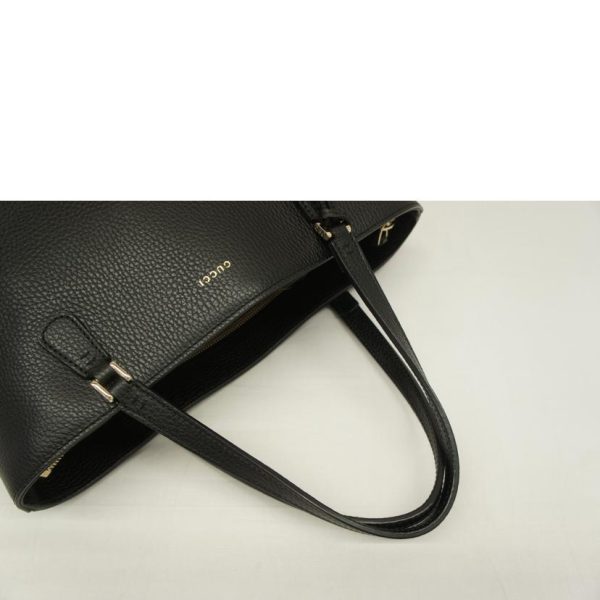 32451 4 Gucci Interlocking G Leather Tote Bag Black