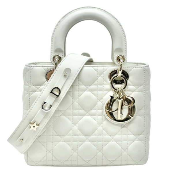 33462 0 Christian Dior Cannage Small Tote Bag White