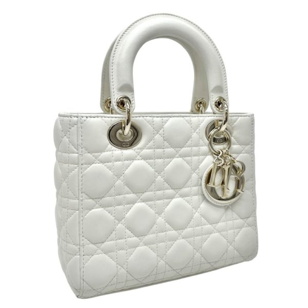 33462 1 Christian Dior Cannage Small Tote Bag White