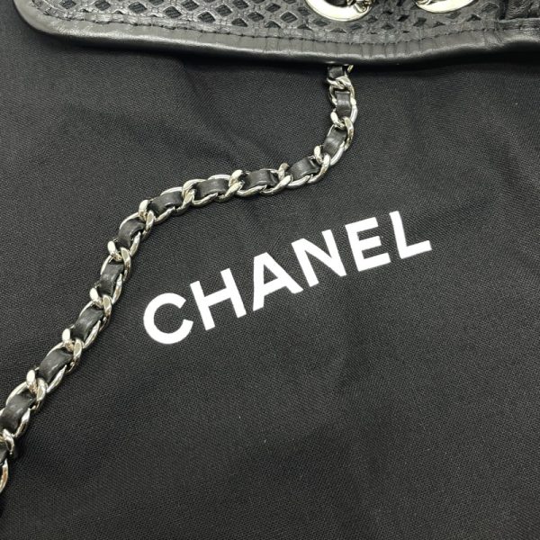 33603 8 Chanel Riviera Lambskin Chain Black Silver