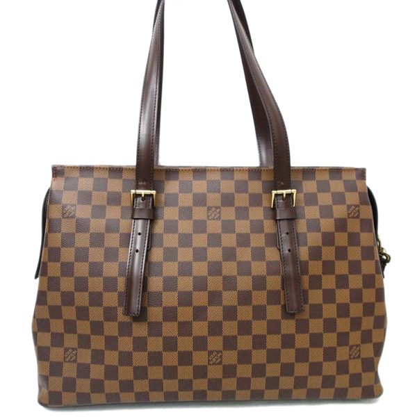 33997 1 Louis Vuitton Chelsea Damier Ebene Shoulder Bag Brown