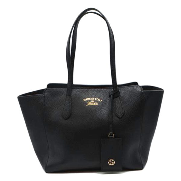 34194 1 Gucci Swing Leather Tote Bag Noir