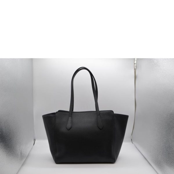 34194 2 Gucci Swing Leather Tote Bag Noir