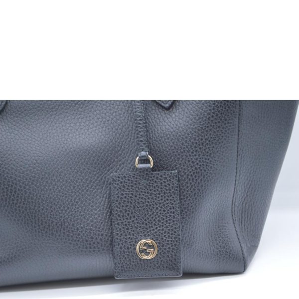 34194 6 Gucci Swing Leather Tote Bag Noir