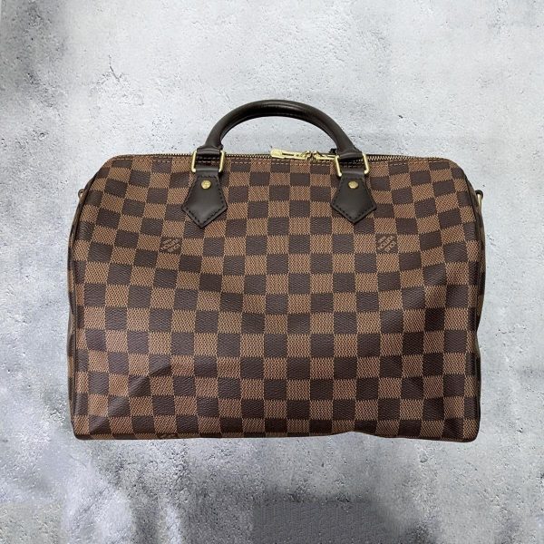 345 04 Louis Vuitton Speedy Bandouliere 30 Damier Boston Bag