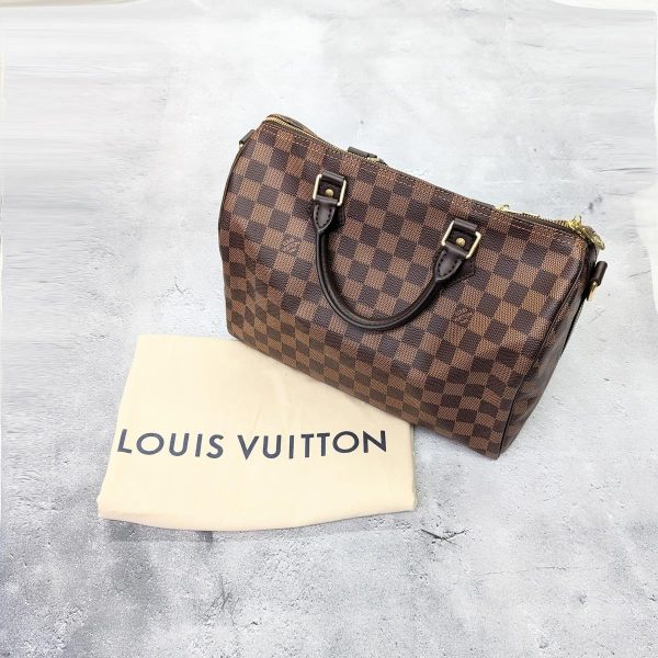 345 20 Louis Vuitton Speedy Bandouliere 30 Damier Boston Bag