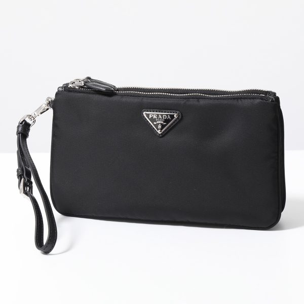 350721050 1 Prada Clutch Bag Pouch with Wristlet Re Nylon Triangle Logo