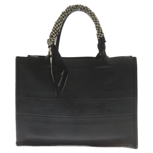 3524f010005 1 DIOR Book Tote Midium Tote Bag Leather Black