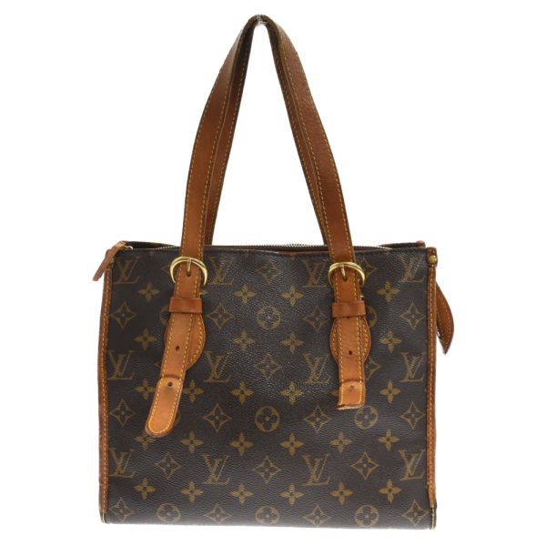 3524f050002 1 LOUIS VUITTON Popincourt Shoulder Bag Canvas Brown