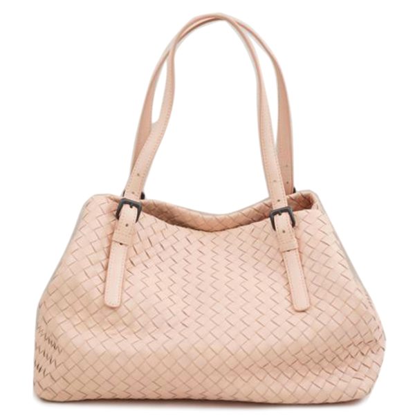 35315 1 Bottega Veneta Intrecciato Tote Bag Pink