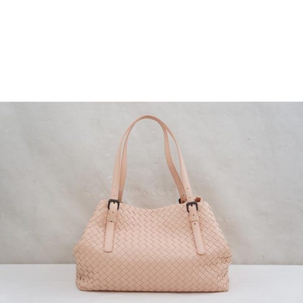 35315 2 Bottega Veneta Intrecciato Tote Bag Pink