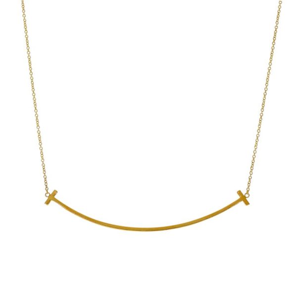 35822 1 Tiffany K18T Smile Large Necklace