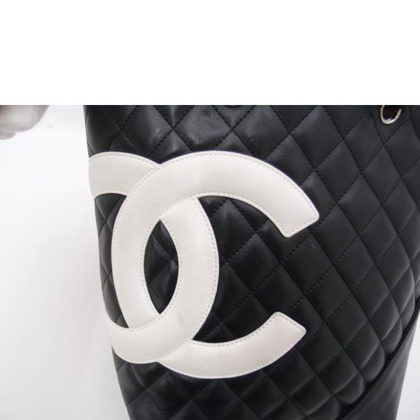 35977 7 Chanel Cambon Line Medium Tote Black